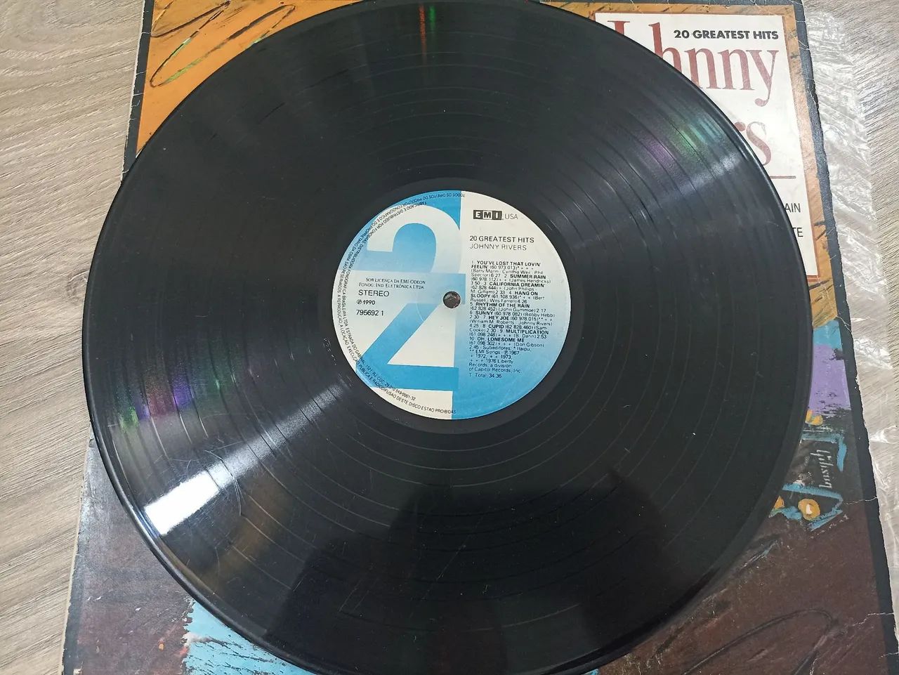 LP vinil Jhonny Rivers - 20 Greatest Hits (1990) - Foto 5