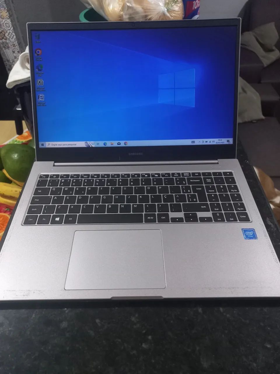 Notebook Samsung Book celeron última geração 4gb ddr4 ssd 128gb tela 15,6 polegadas 