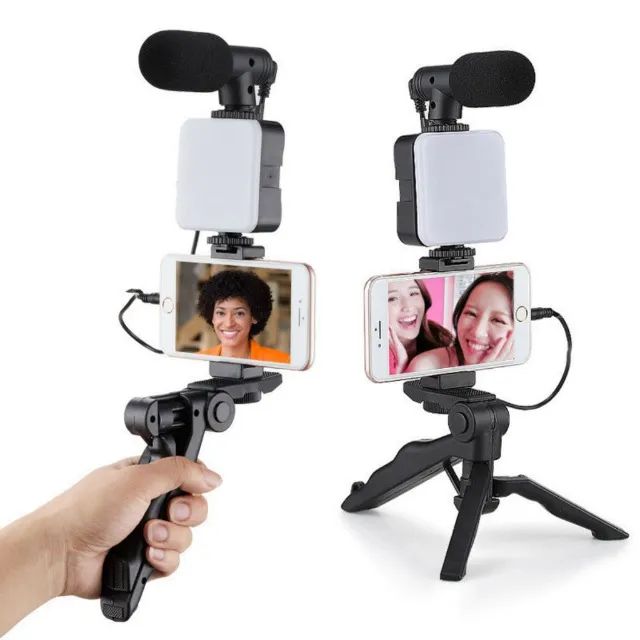 Kit Gravação Com Microfone, LED, Tripé Portátil - Foto 5