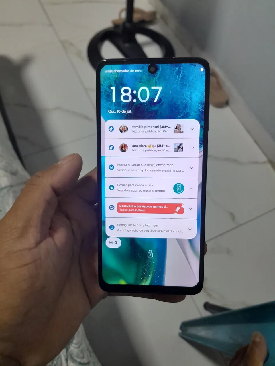 Vendo esse moto g52, valor 450