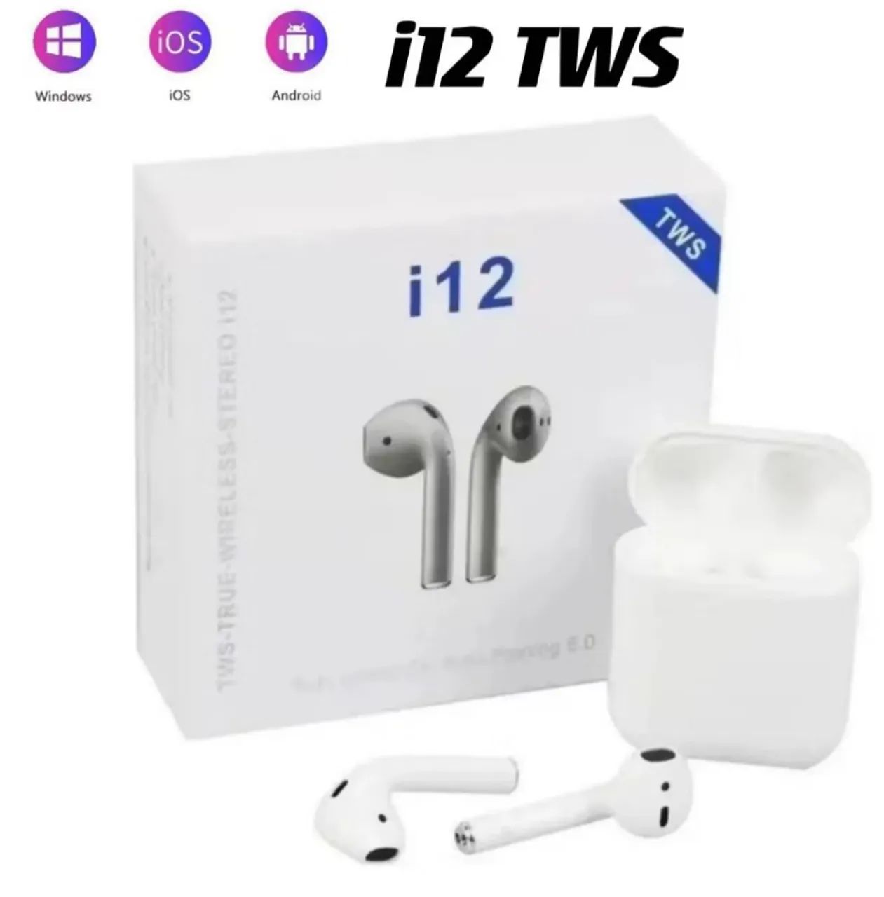 Fone de ouvido i12 TWS Bluetooth - Sem Fio