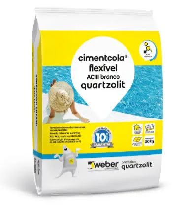 Cimentcola Flexível ACIII Branco Quartzolit - Foto 3