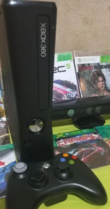 Xbox 360 com jogos e controle - Foto 5