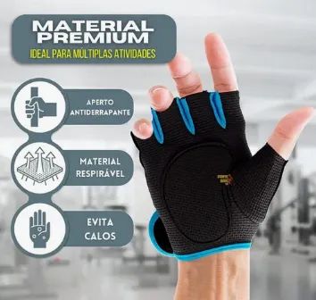 Par De Luvas Para Academia Neoprene Treino Musculação Bike Bicicleta MotoTop z1331 - Foto 3