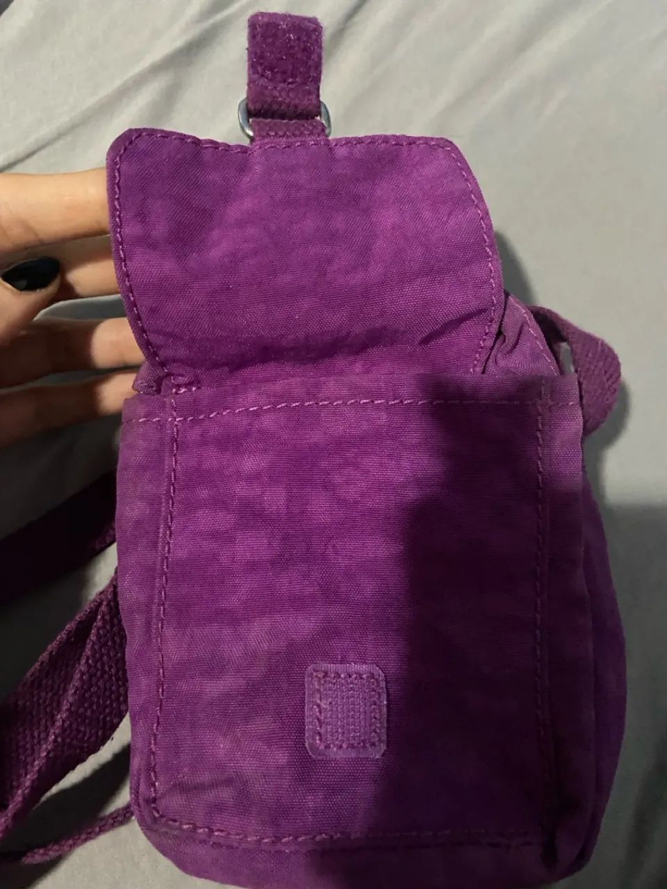 Mini Bolsa Kipling Roxa Original - Foto 3