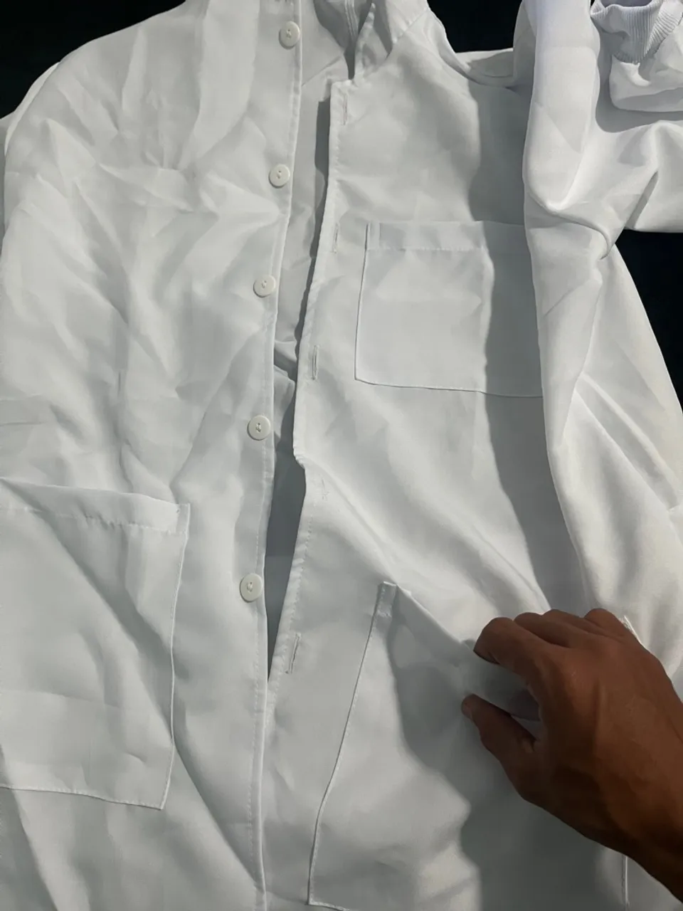 Jaleco Branco Unissex com Bolsos premium