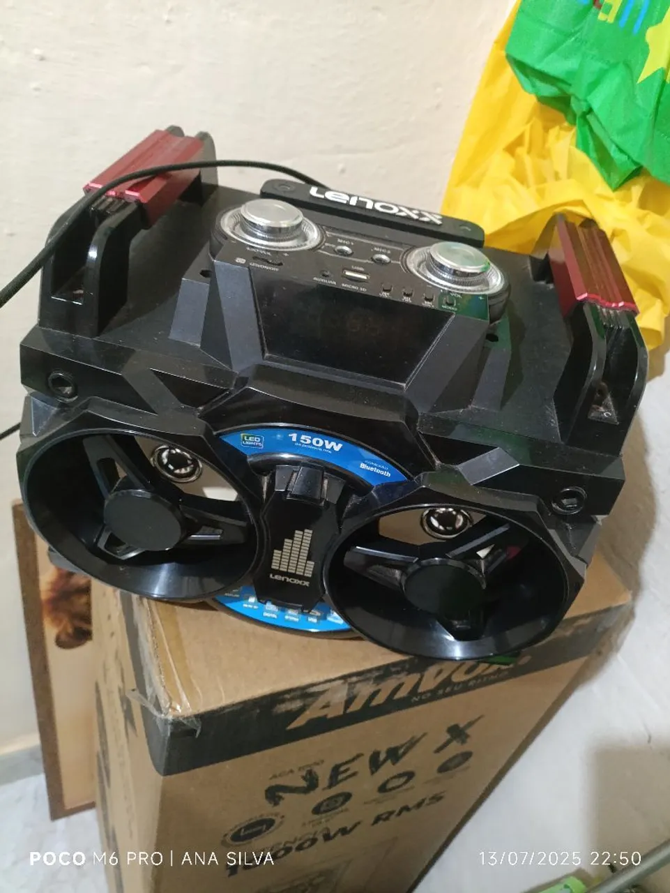Caixa de Som Bluetooth Lenoxx New X 150W