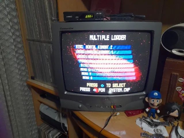Vídeo Game Plastation ll Slim, 1 controle paralelo + cabo A/V + Cabo de força + 5 jogos pa - Foto 2