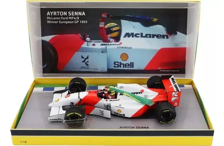 1/18 Minichamps Mclaren Mp4/8 Vencedor Gp Europa 1993 ayrton Senna
