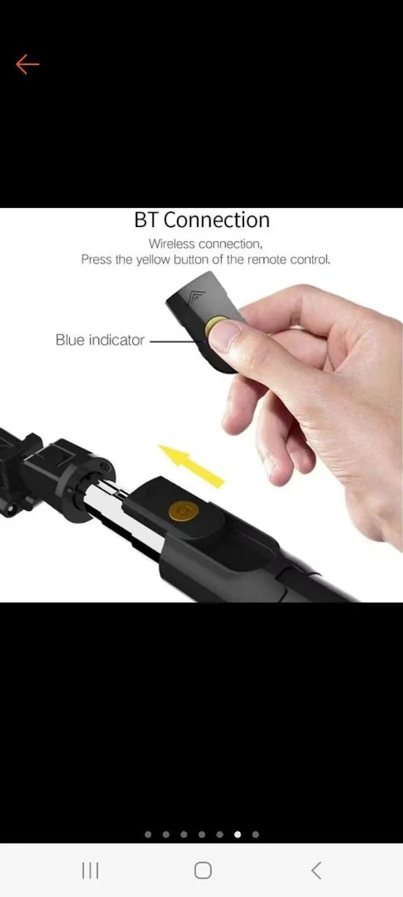 Selfie Stick Bluetooth com Tripé para Celular - Foto 3