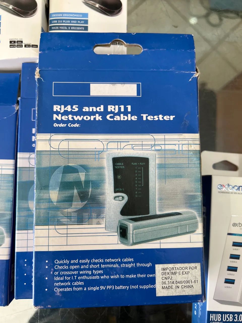 TESTADOR DE CABO RJ45 e RJ11
