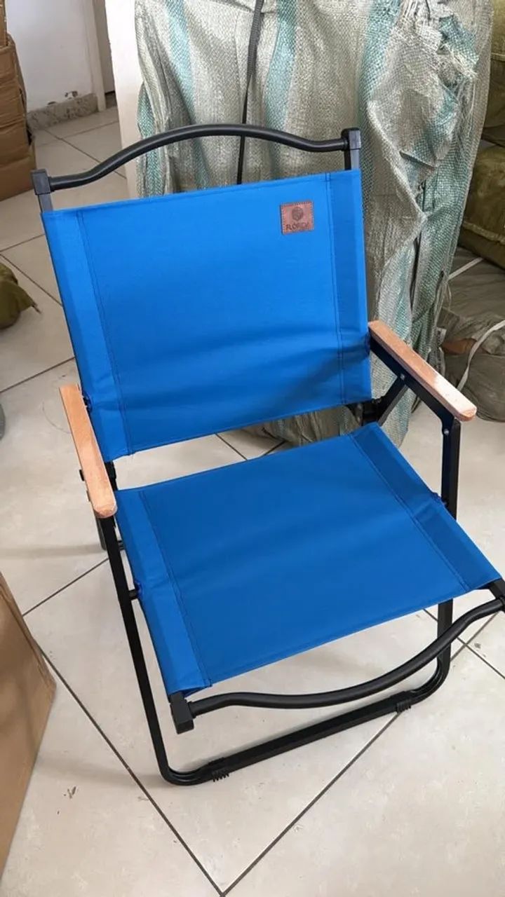 Cadeira Praia Camping Reforçada Aço Resistente