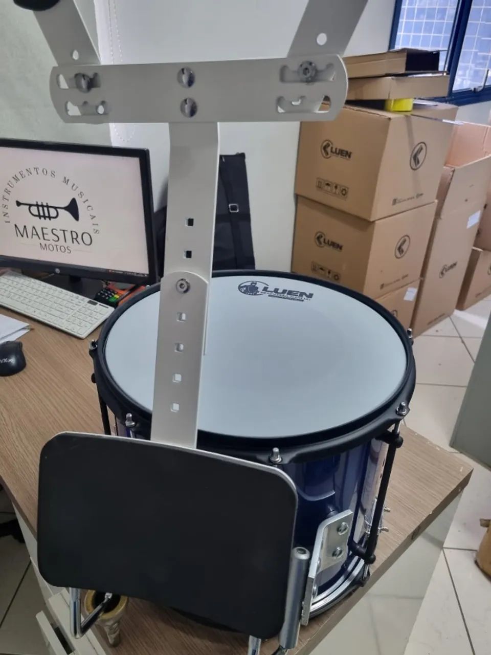 Caixa Tenor Luen 14x12 Azul c/ colete e Bag - Envio p/ todo Brasil - 10x no cartão  - Foto 4