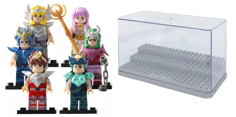 coleção completa cavaleiros do zodiaco lego mais expositor - Foto 3