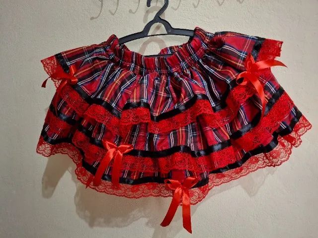 Lacinhos Saia Adulto Festa Junina Saia Preta Com Lacinhos Festa