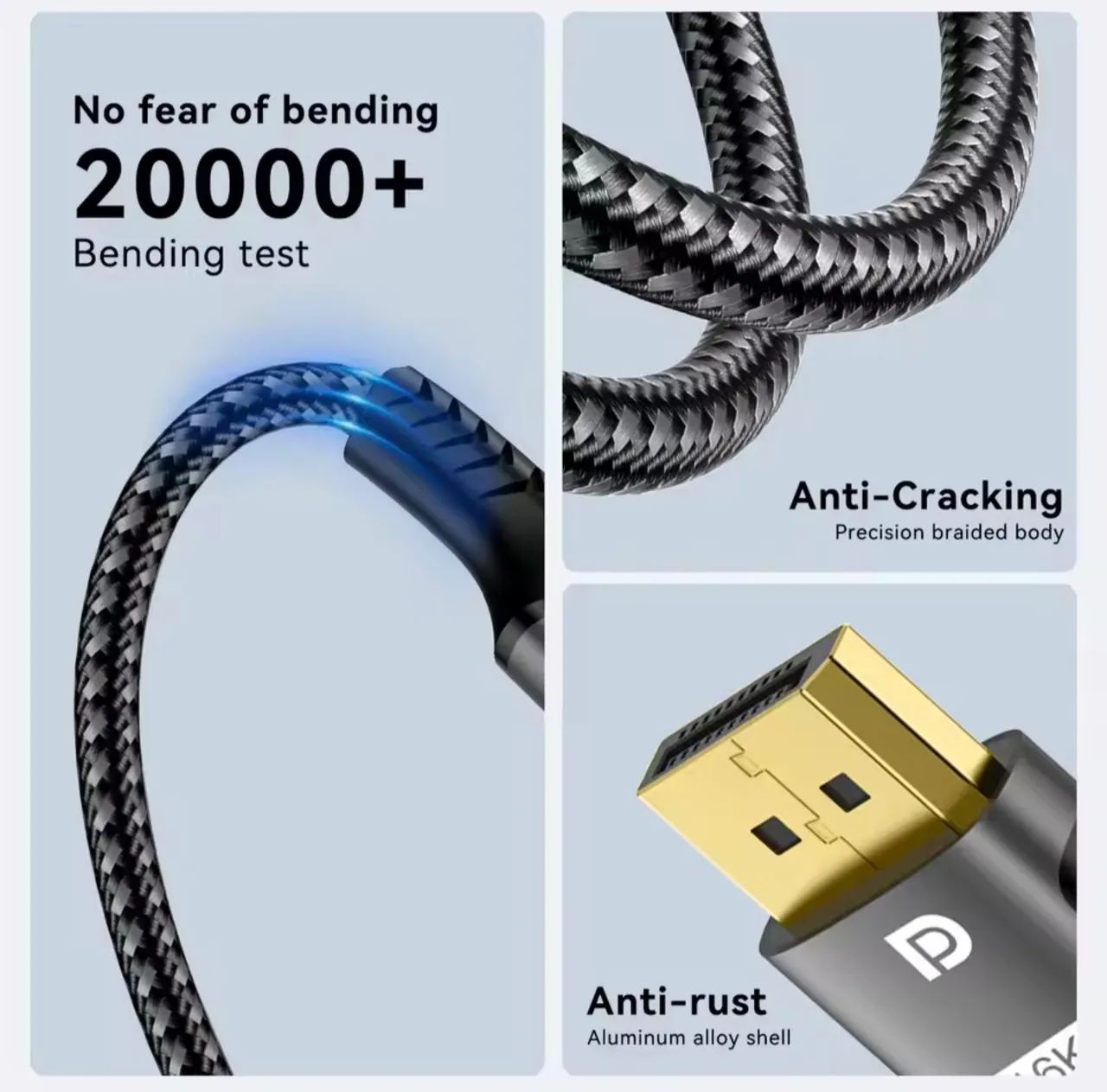 Cabo DisplayPort 16K DP2.1 2 Pack - Foto 2