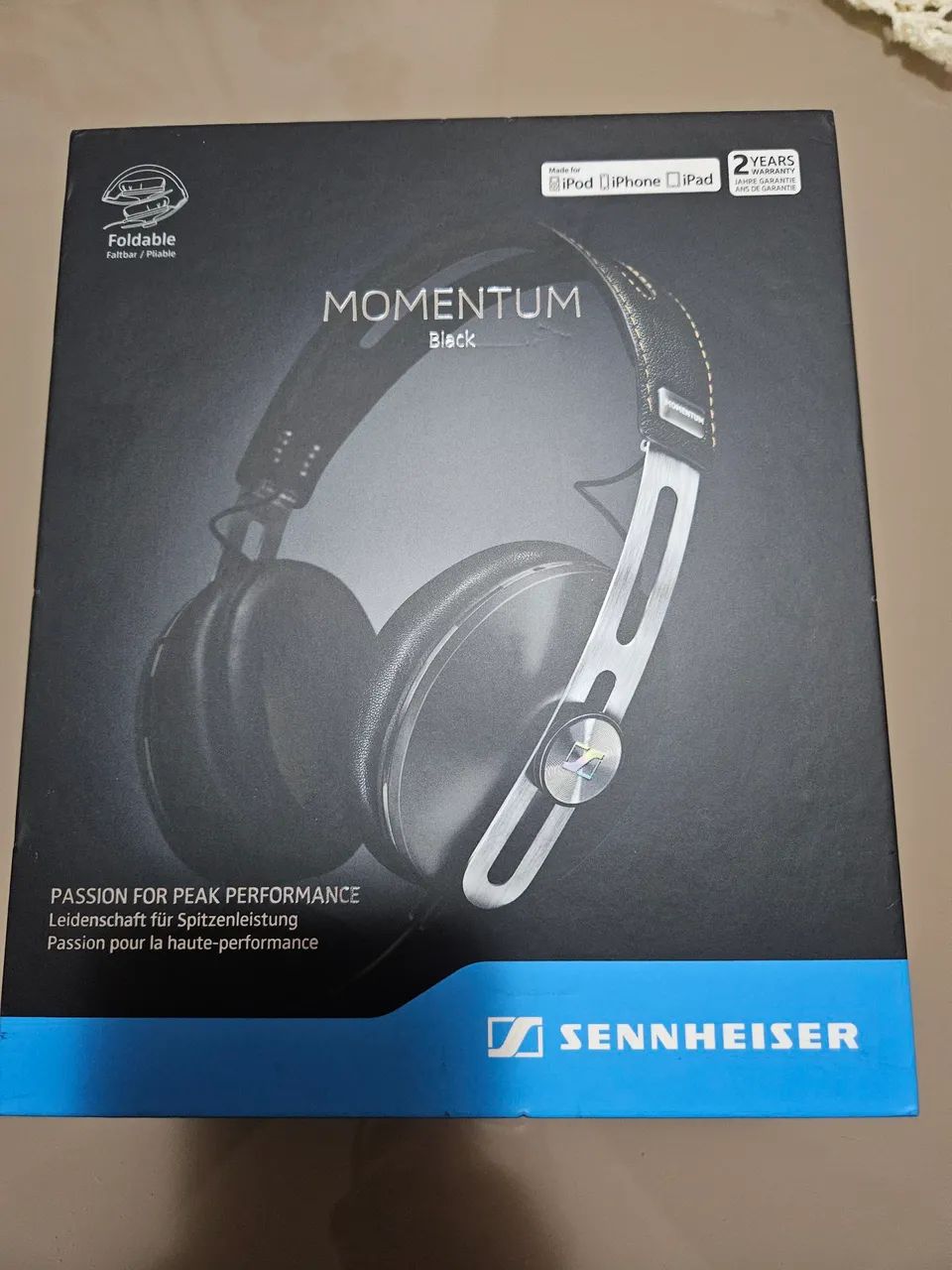 Fones de Ouvido - Sennheiser Momentum Black M2 AEI - Com Fio destacável