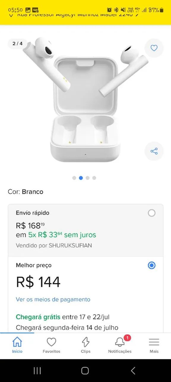 Fone de ouvido Xiaomi  Original 