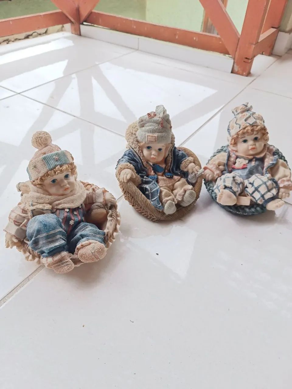 3 Miniaturas/Bonecas Decorativas Vintage - Coleção - ANTIGUIDADE