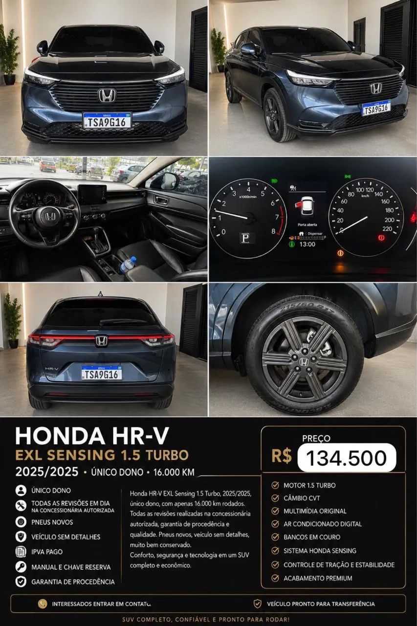 Honda Hr-V EXL 1.5 SENSING 16V 5P AUT. 2025