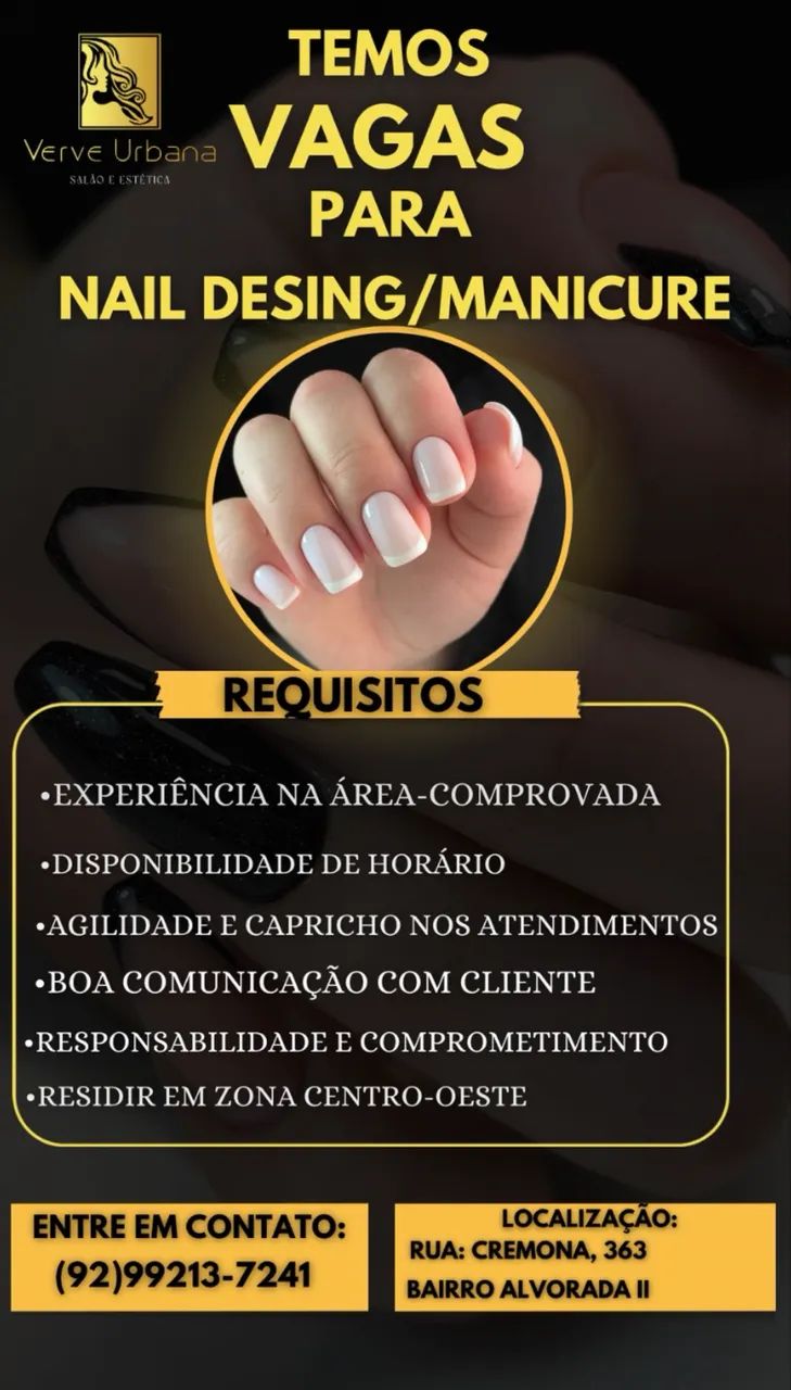 Vagas Para Nail Desing/Manicure