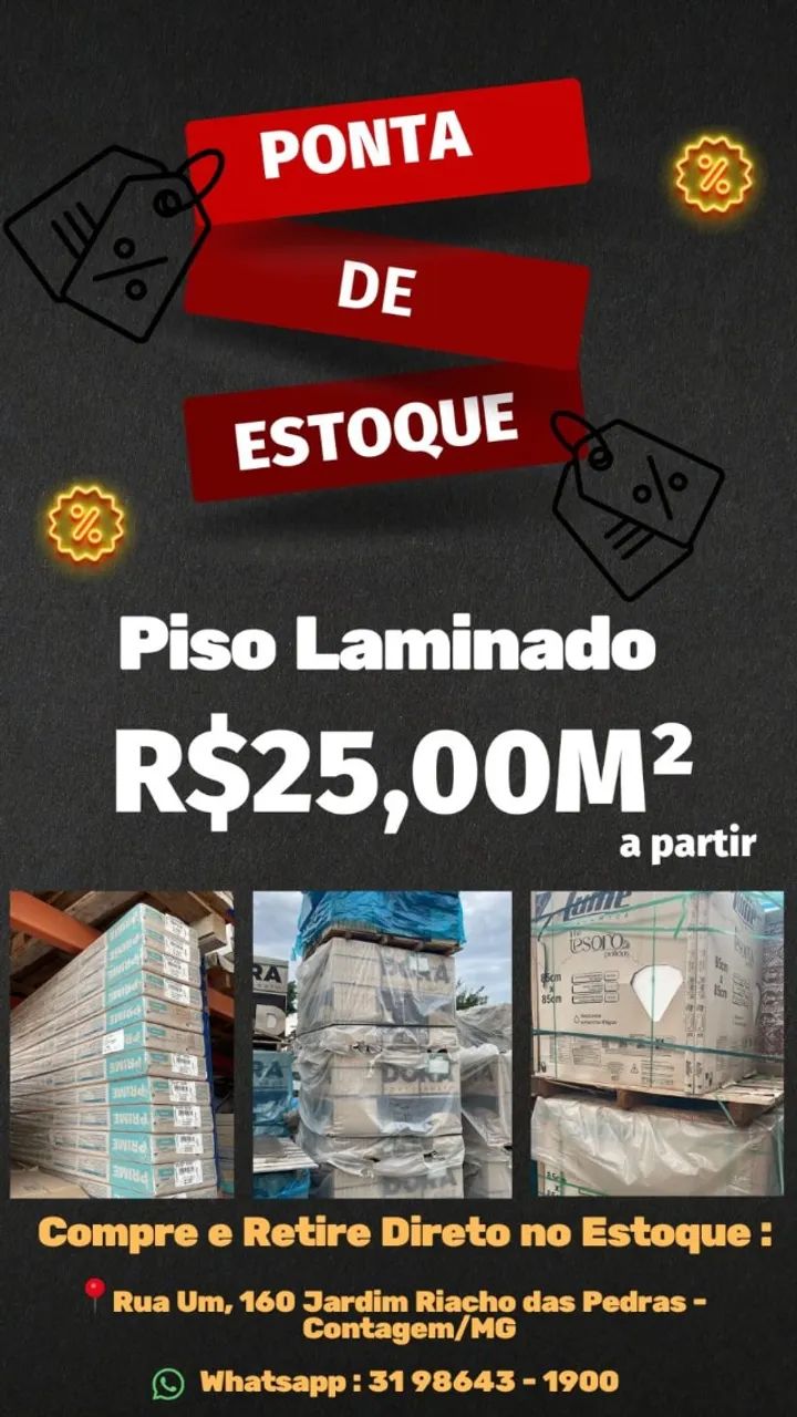 PONTA DE ESTOQUE - PISO LAMINADO