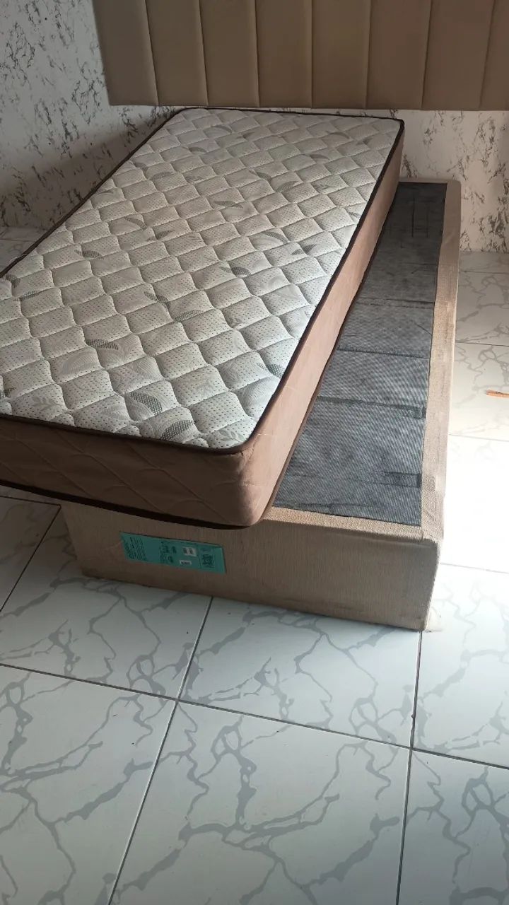 Cama de Solteiro Ortopedia (base+colchão)