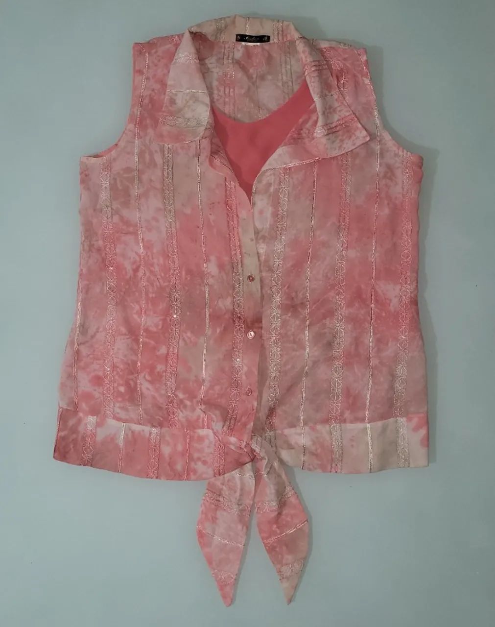 Blusa tie dye rosa plus size - Usada