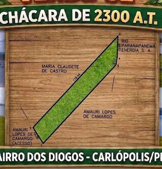 Chácara para lazer e pesca de 2300 mt A. total Carlópolis-Pr - Foto 2