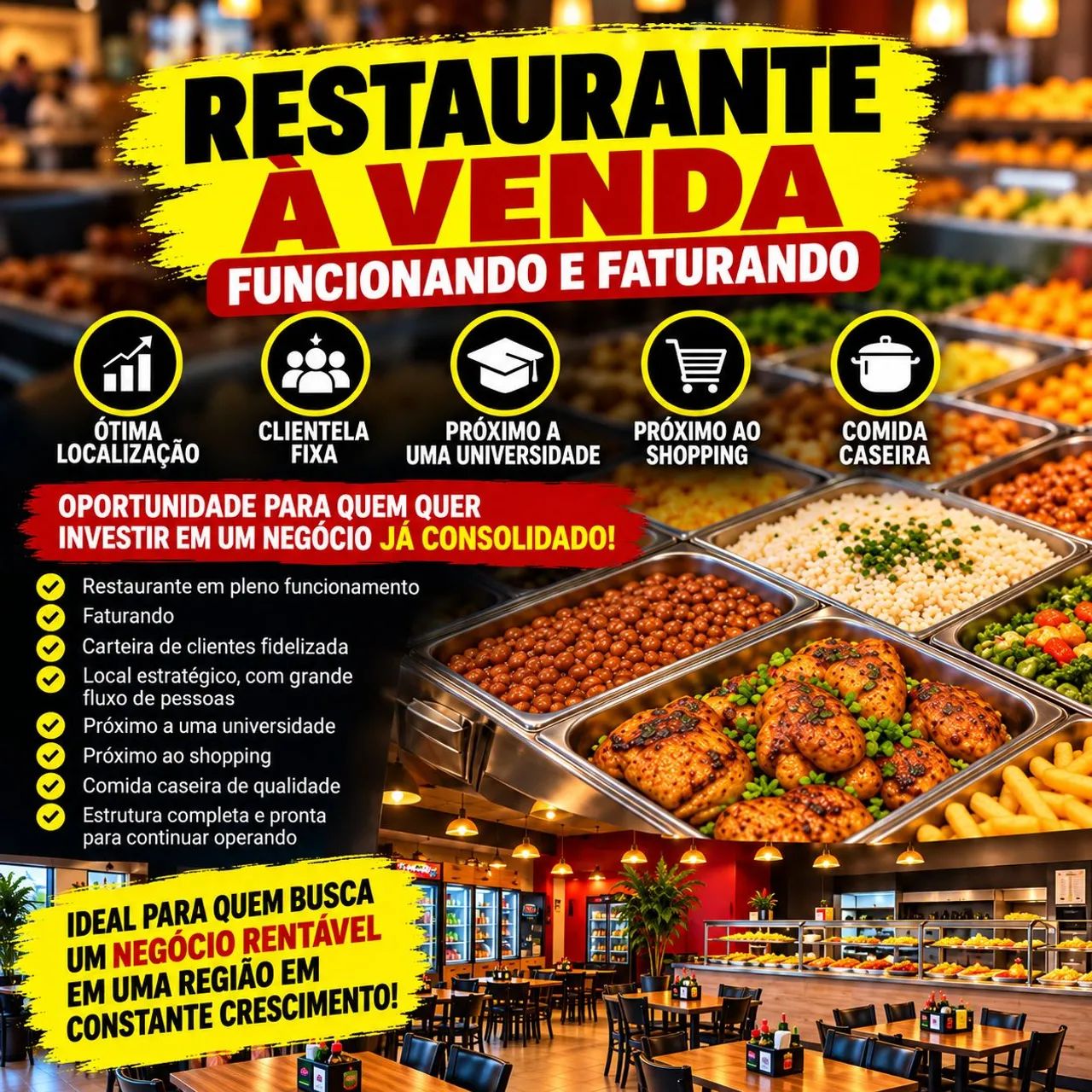 Vendo Restaurante Vila Velha. 