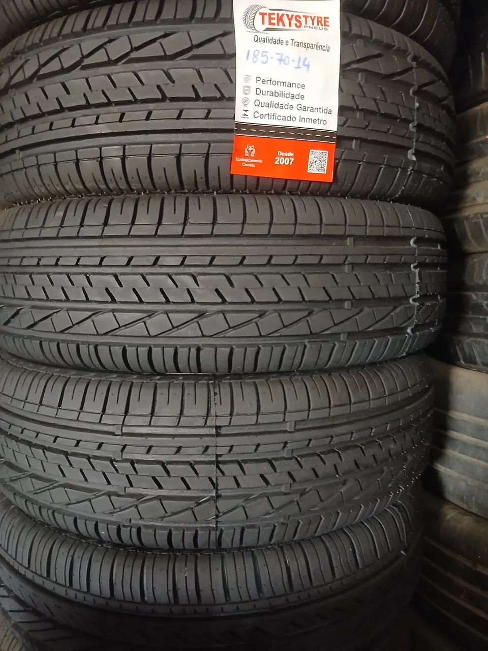 Pneu Remold novo 185/70/14