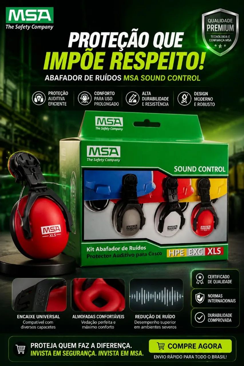 Abafador de ruido MSA XLS profissional
