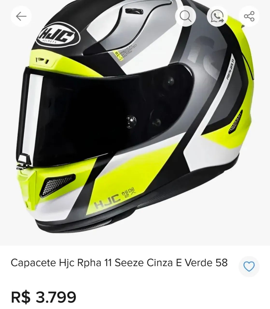 Capacete HJC RPHA 11 T58 - Foto 4