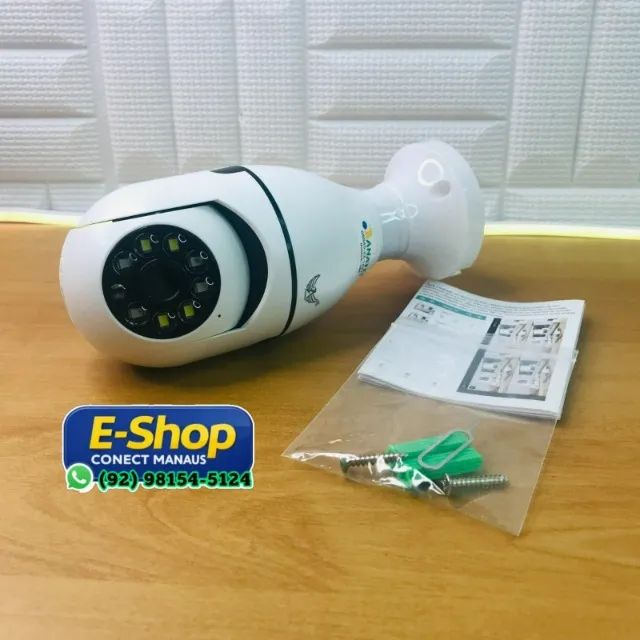 Camera Lampada Rotativa Com Sensor de Movimento e Aúdio  - Foto 2