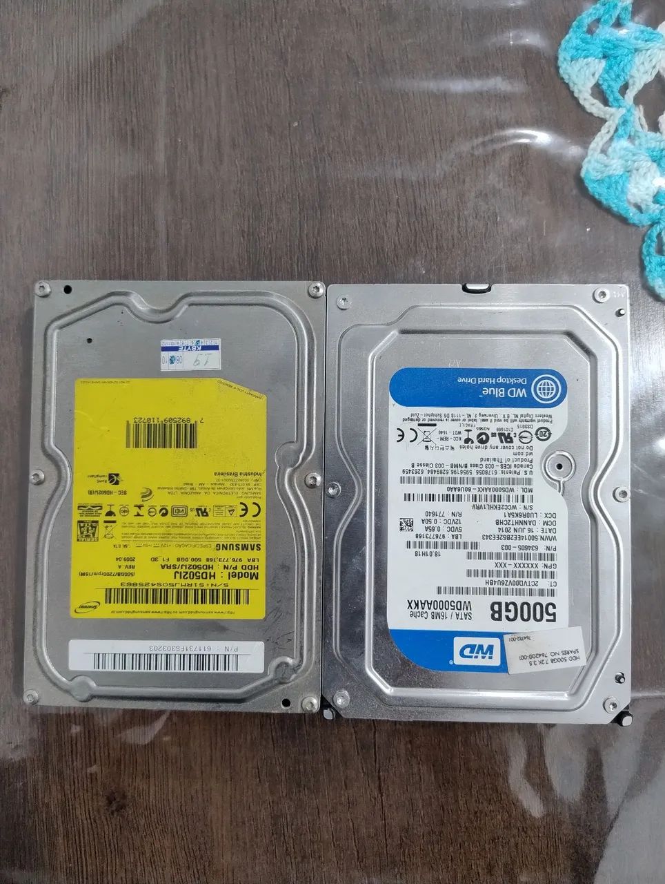 2 HDS DE 500 GB novos praticamente Samsung e WD