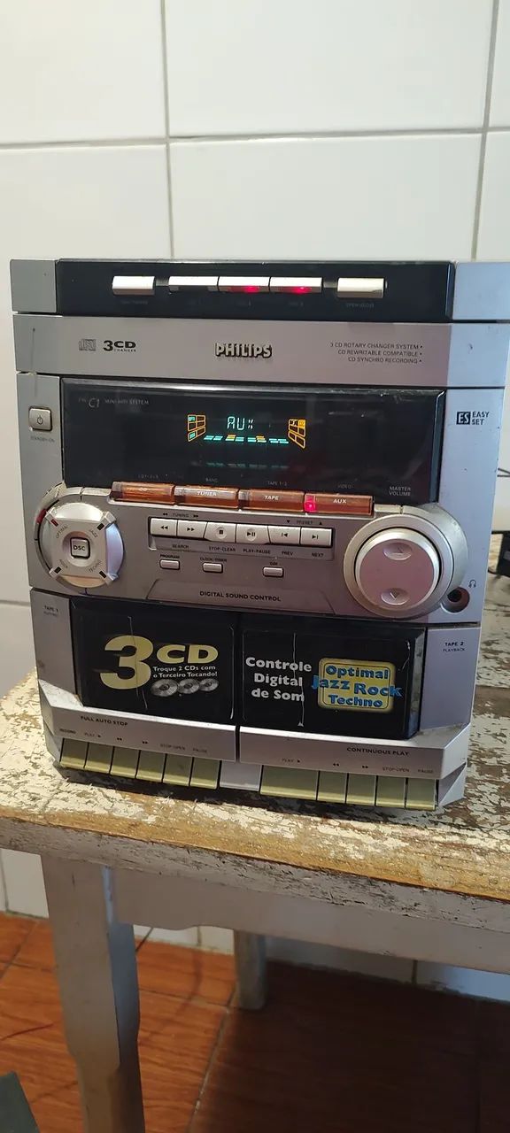 Som philips fw-c1 funcionando veja