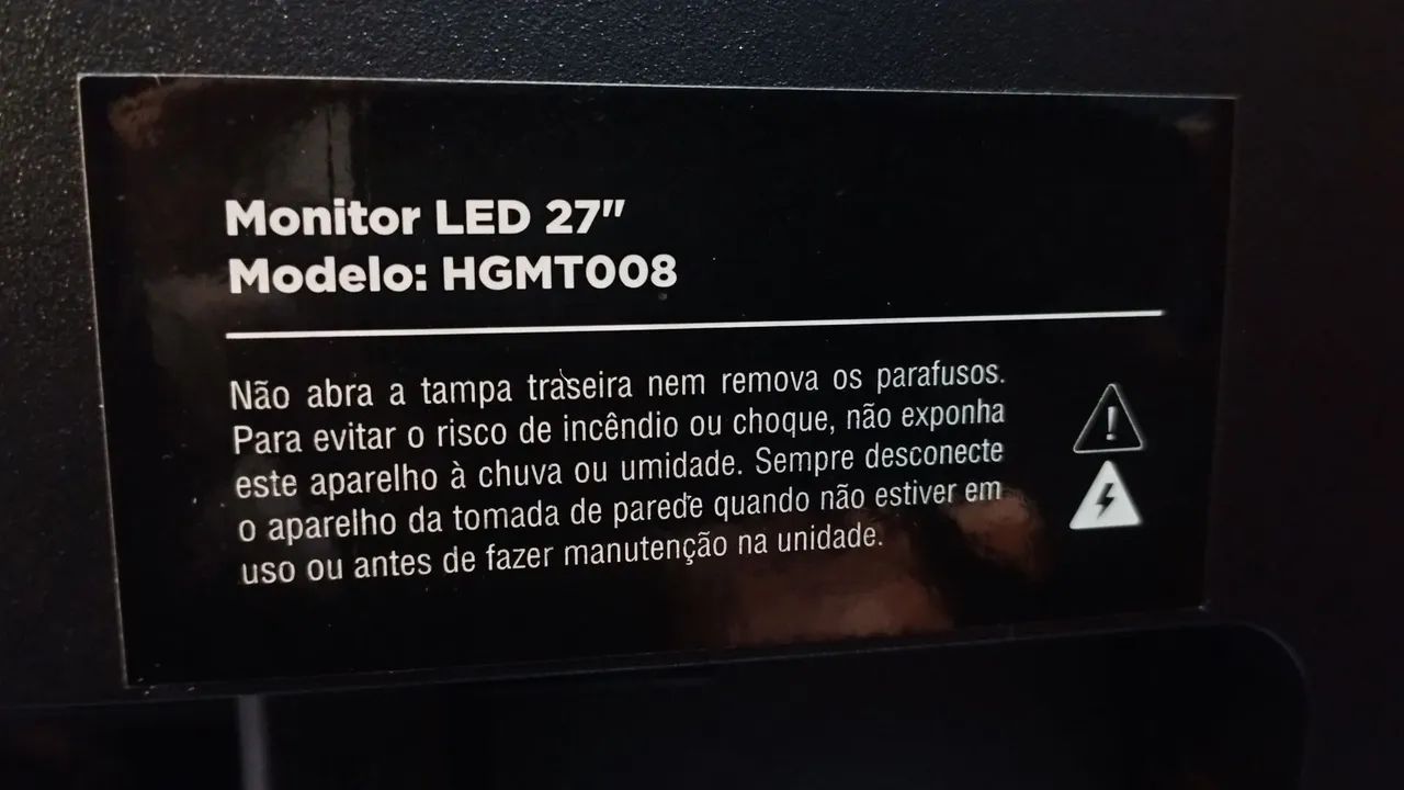Monitor Husky Curvo 27 Polegadas Com Defeito  - Foto 4