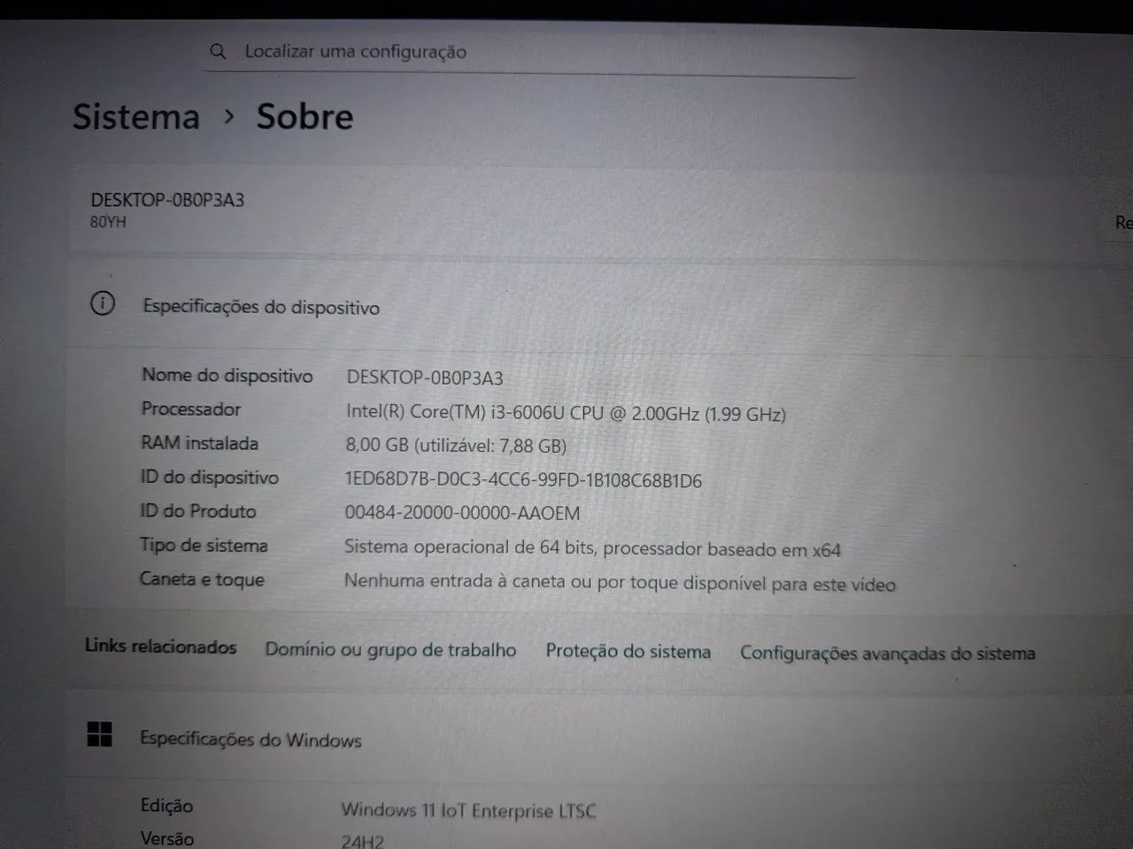 Notebook Ideapad 320 i3 6006u, tela IPS, 8gbram, ssd 120gb - Foto 3