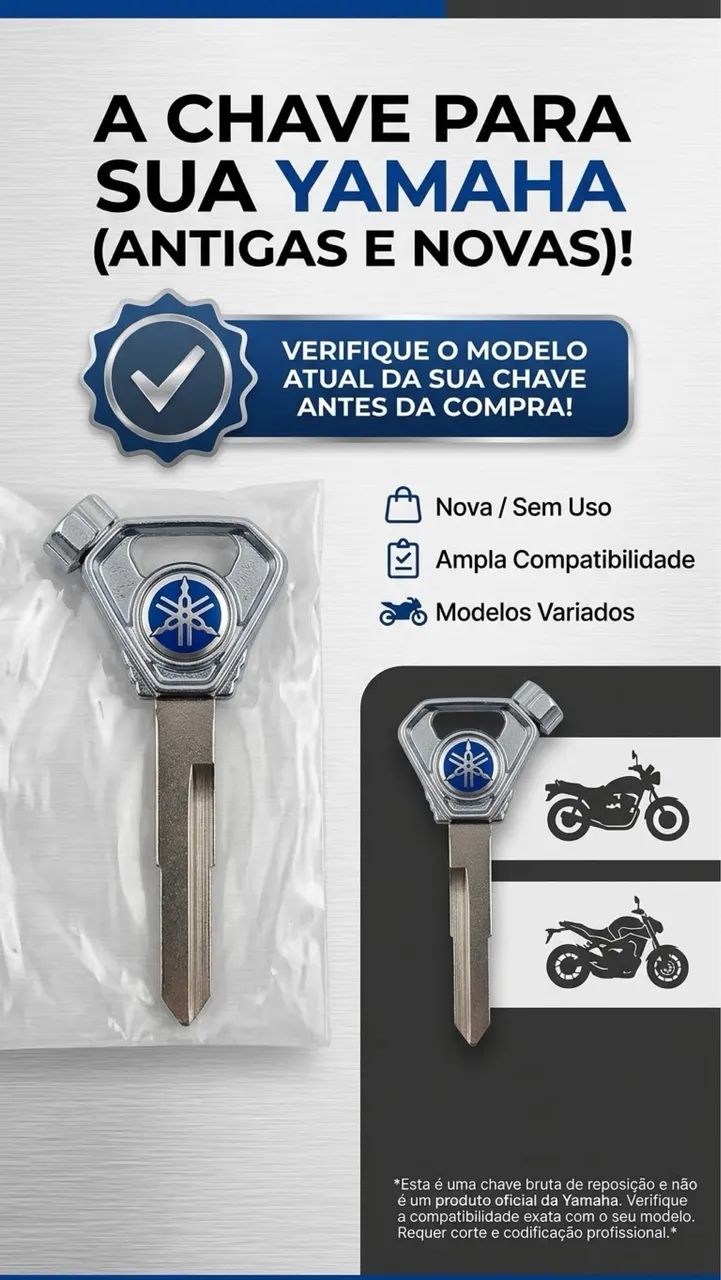 Chave de ignição Yamaha