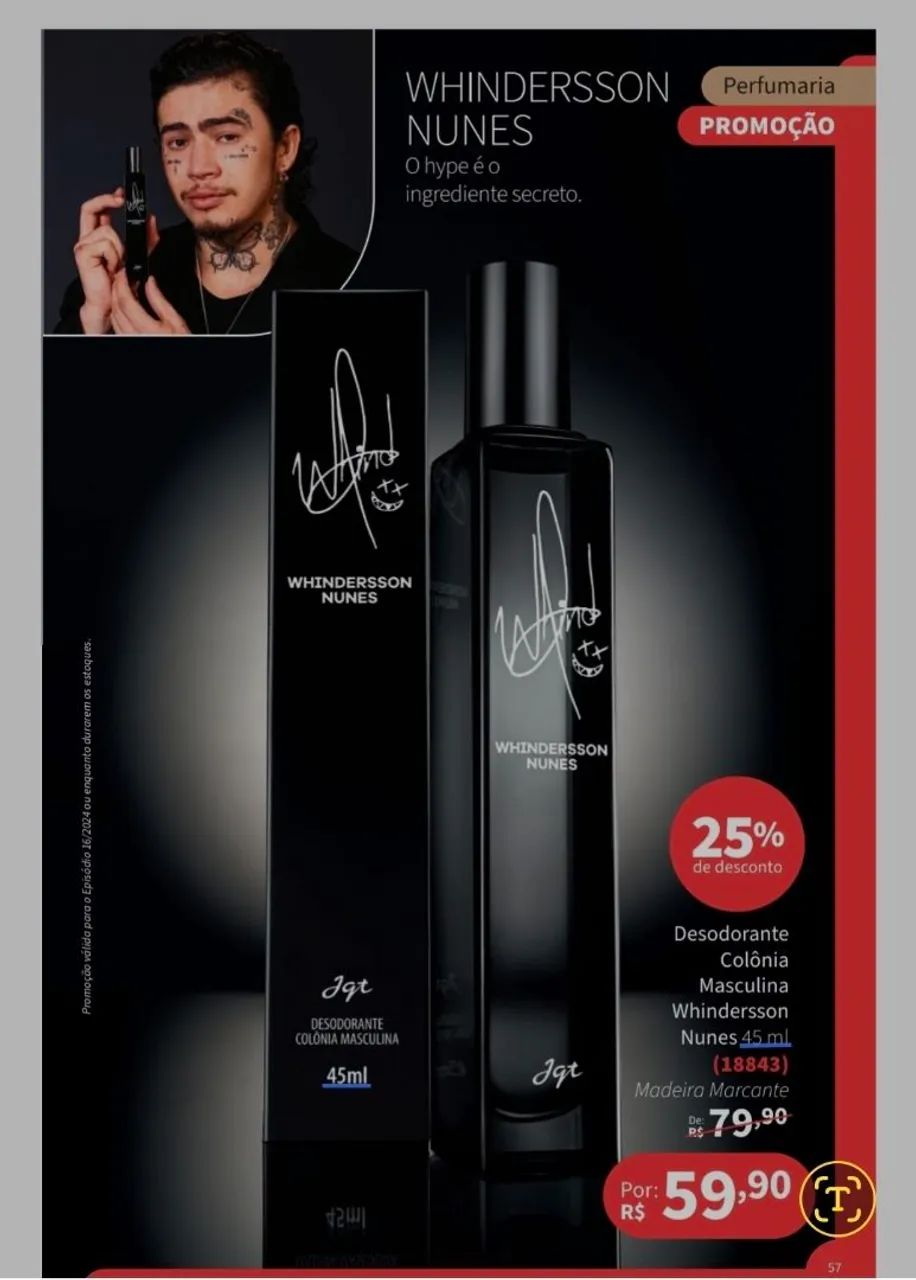Perfume Whindersson Nunes Jequiti 