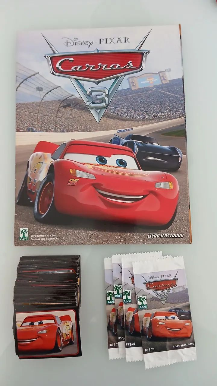 Álbum de figurinhas - Carros 3 da Disney Pixar - Foto 2