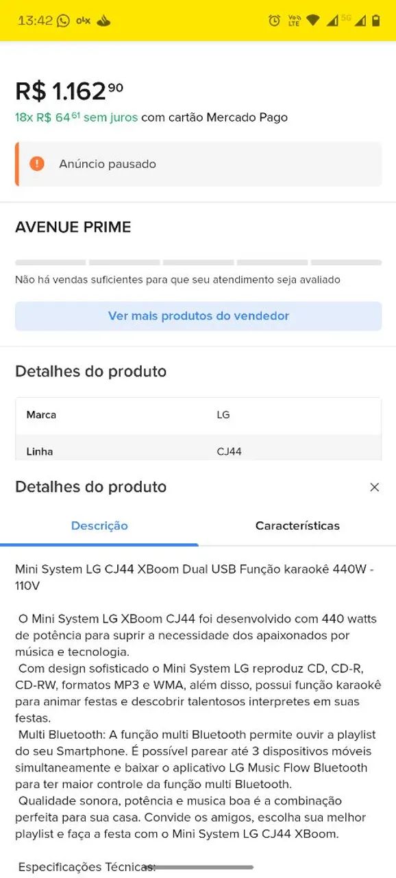 Mini system LG CJ44 - Foto 2