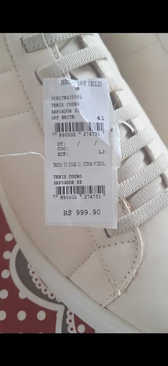 Vendo Tenis Original Couro Arpoador Off White - Foto 3