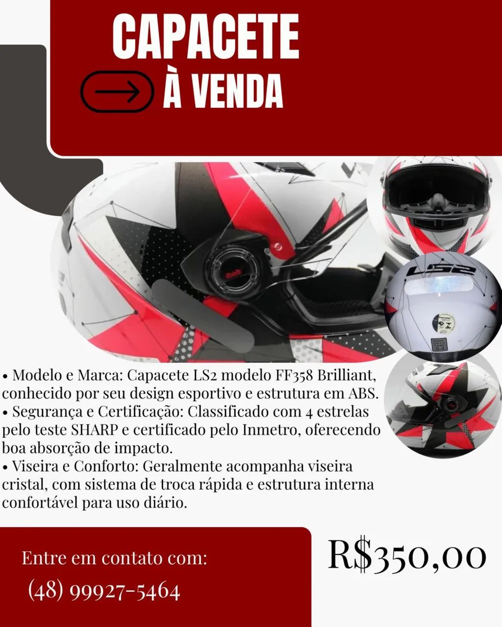 Capacete LS2 modelo FF358 - Foto 2
