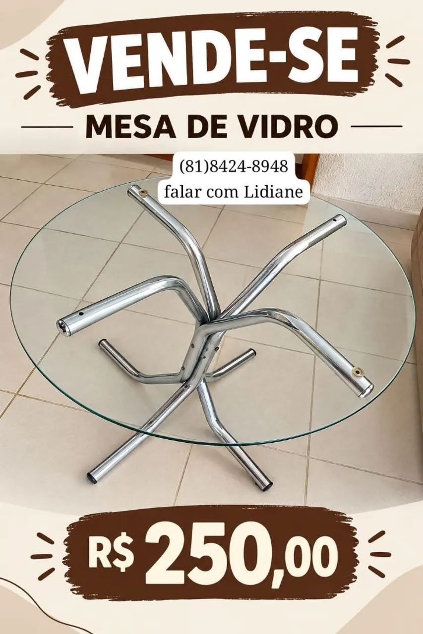 Mesa de vidro 