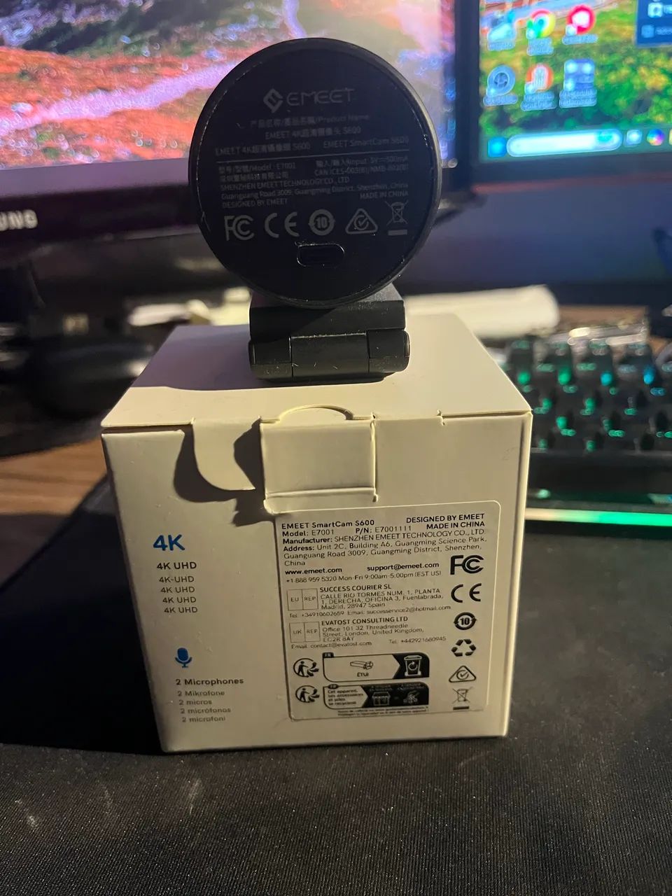 Câmera Webcam EMEET SmartCam S600 4k - Foto 4