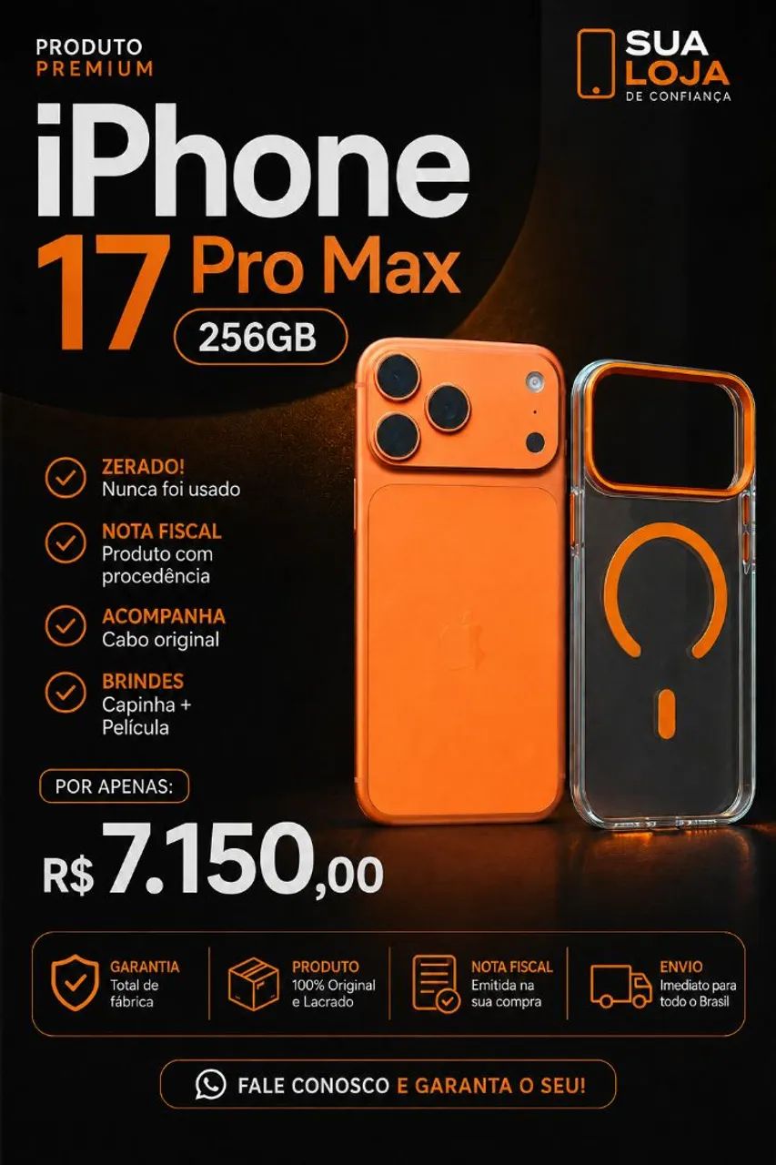 Iphone 17 pro max 256gb