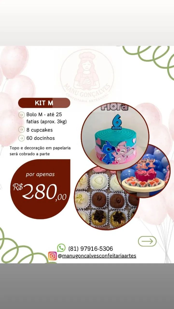 Bolos em chantininho - kits - Foto 3