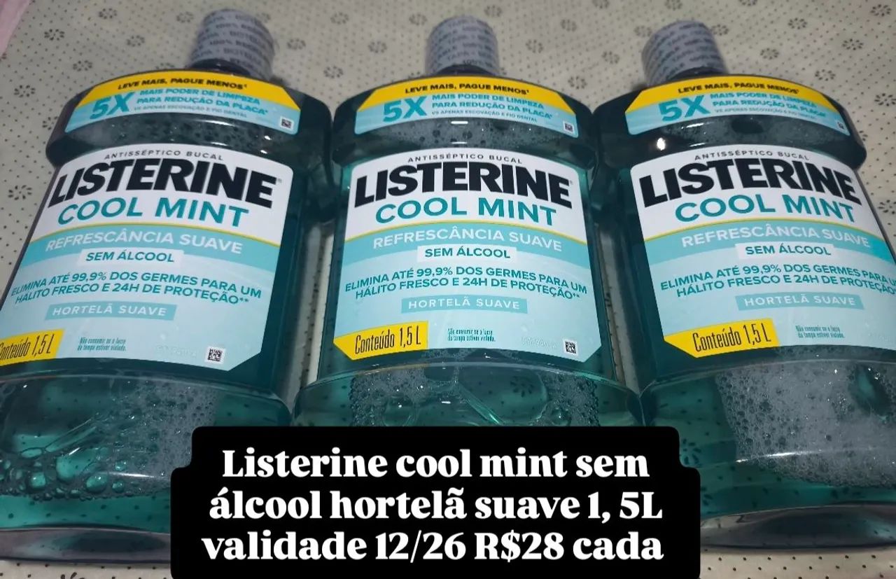 Listerine cool mint sem álcool 1, 5L 