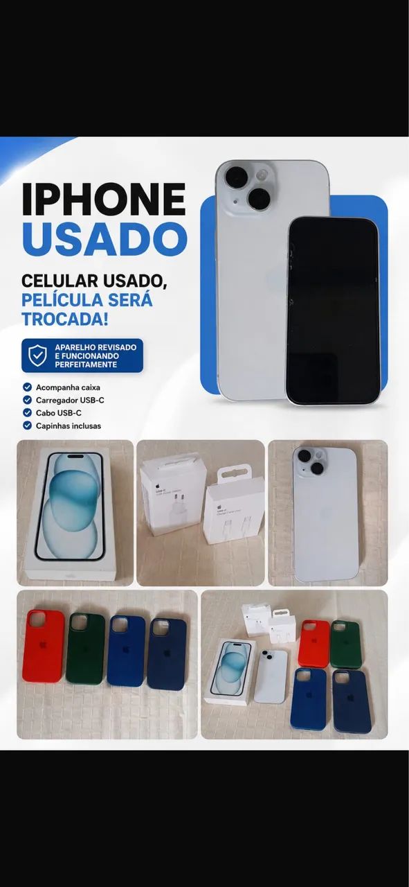 iPhone 15 azul 128gb - Foto 4